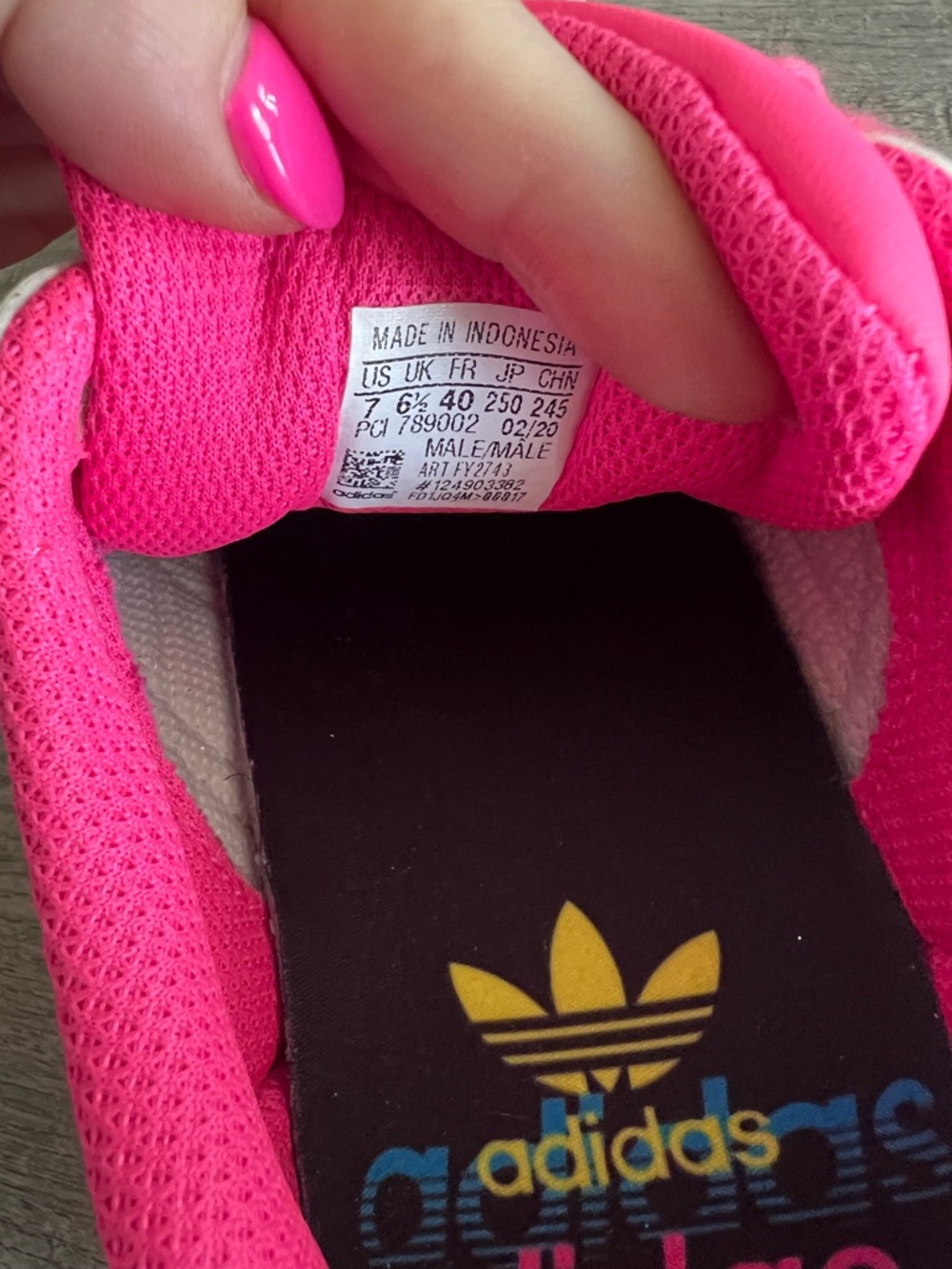 adidas Superstar Women's Bright Sonic  Pink Lace-Up Sneakers Size 40 M7, W9 - Picture 7 of 7